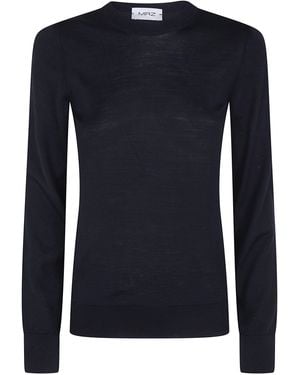 Mrz Long Sleeves Round Neck Tee - Blue