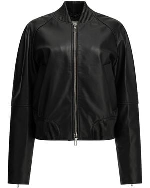 Max Mara Nappa Leather Jacket - Black