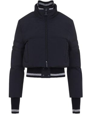Thom Browne Cropped Downfilled Front Zip Jacket - Blue