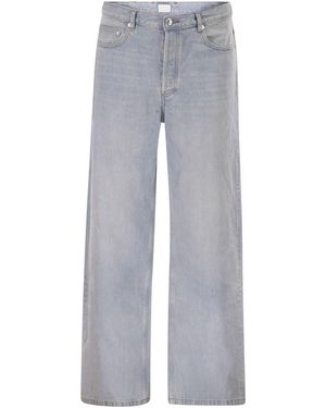 A.P.C. Washed Cotton Denim Wide-Leg Jeans - Gray