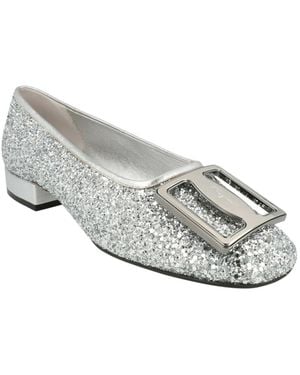 Ferragamo Myrna 15 Glitter Flats - Gray