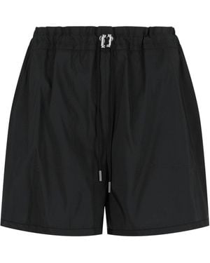 McQueen Woven Parachute Shorts - Black