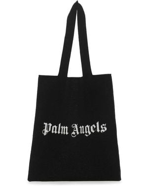 Palm Angels Tote Bag With Logo - Black