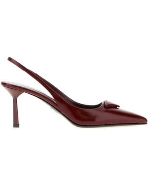 Prada Leather Pumps - Brown