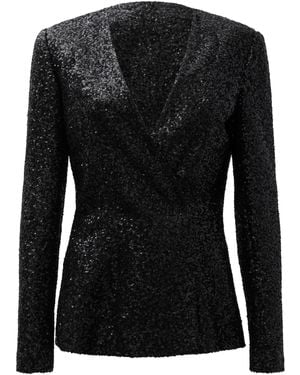 F.it Blazer Jacket With Sequins - Black