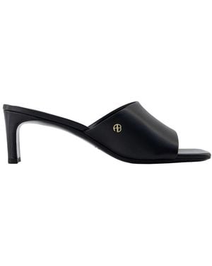 Anine Bing Heeled Mules - Black