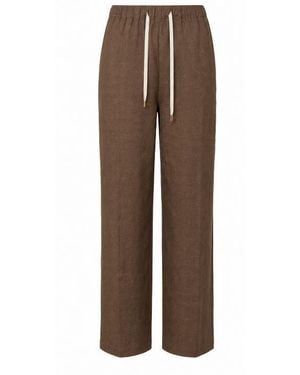 Re-hash Drawstring Wide Leg Trou - Brown