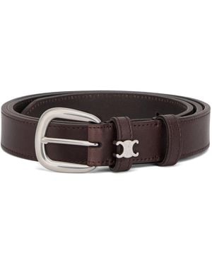 Celine Elegant Leather Belt - Brown