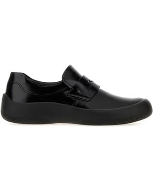 Prada Leather Loafers - Black