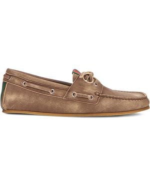 Gucci Boat Shoes - Brown