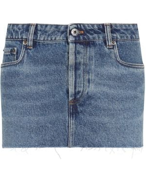 Miu Miu Bleu Denim Skirt - Blue