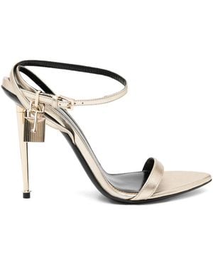 Tom Ford 105Mm Padlock Leather Sandals - Multicolor