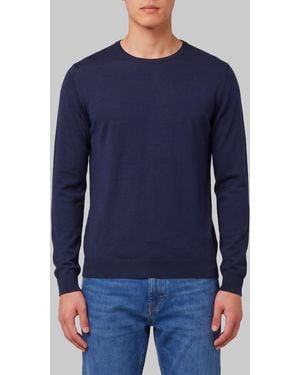 John Smedley Lundy Crew Neck Sweater - Blue