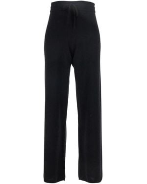 SOLOCASCMIR Cashmere Drawstring Waist Pants - Black