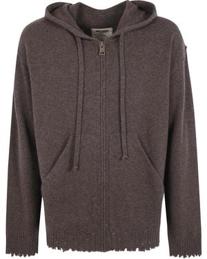 Uma Wang "Plain Ws" Hooded Top - Gray