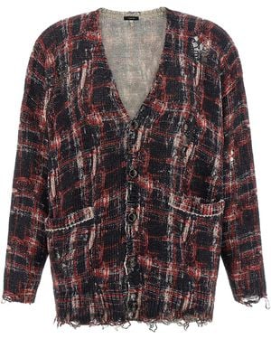 R13 Torn Cardigan - Gray
