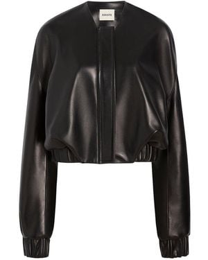 KHAITE Cordan Leather Jacket - Black