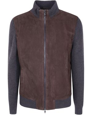 Barba Napoli "Lamb" Leather Jacket - Brown
