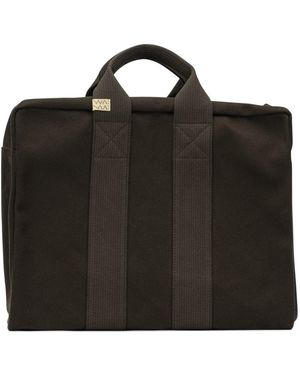 Visvim "Canvas Plura" Medium Handbag - Black