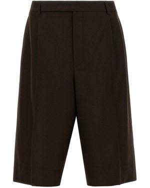 Saint Laurent Flannel Bermuda Shorts - Black