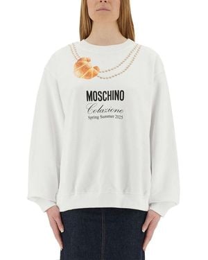 Moschino Breakfast Sweatshirt - White