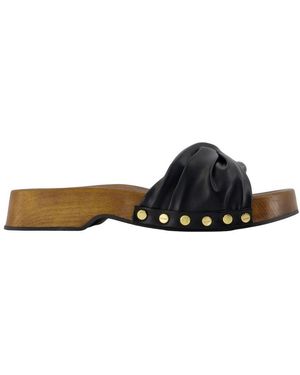 Ganni Tia Fairy Mules - Brown