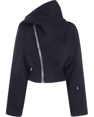 Rick Owens "Scarf Flight" Bomber Jacket - Blue