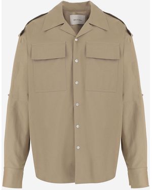 Ami Paris Shirt Saharienne Cotton - Natural