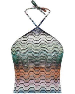 Missoni 'Zig Zag' Knit Top - Gray