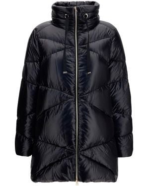 Herno Quilted Drawstring Down Jacket - Blue