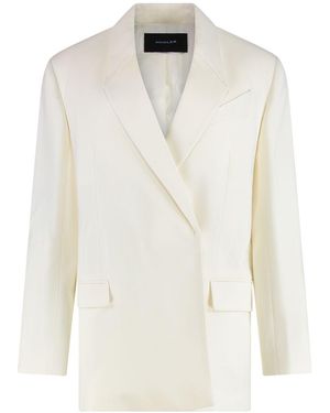 Mugler Double-Breasted Jacket - White