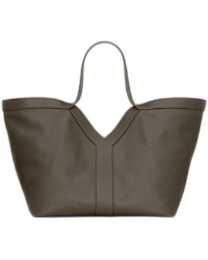 Saint Laurent Ysl Bo Y Tote Bag L - Gray