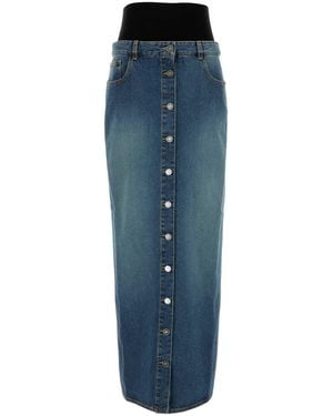Alaïa Denim Skirt - Blue