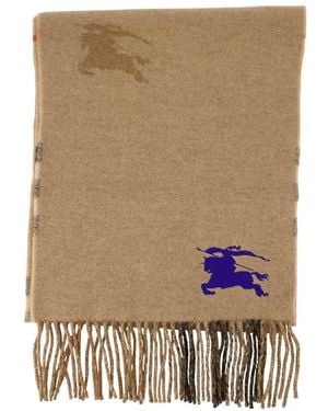 Burberry Cashmere Reversible Scarf - Natural