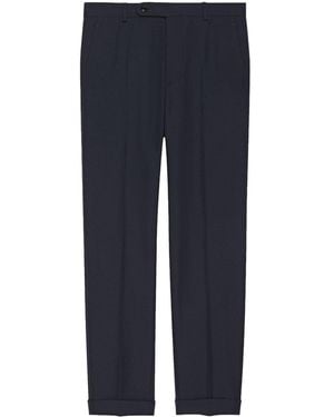 Gucci Twill Wool Pants - Blue
