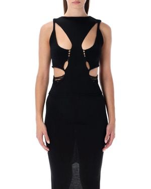 Rick Owens Wool Cut-Out Top - Black