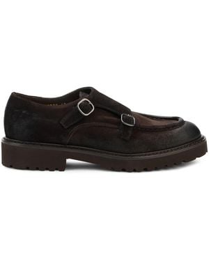 Doucal's Leather Moccasins - Black