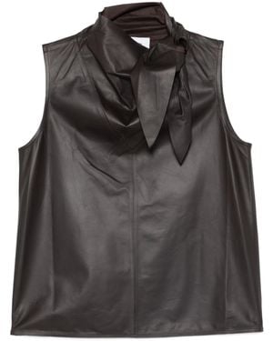 Yves Salomon Cacao Lamb Top - Black