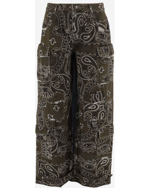 DON'T @ ME Jeans With Bandana Print - Black