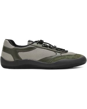 Prada "Speedrock" Mesh Sneakers - Green