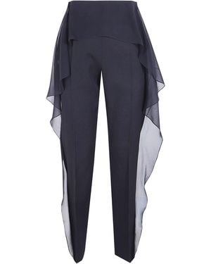 Lanvin Pants With Ruffles - Blue