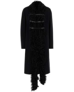 Fendi Wool Blend Coat - Black