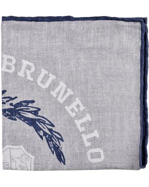 Brunello Cucinelli And Patterned Pocketsquare - Blue