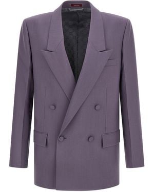 Gucci Double-Breasted Jacket - Purple
