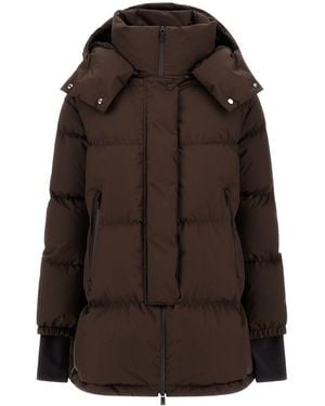 Herno Medium 2-Layer Hooded Down Jacket - Brown