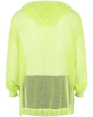 Givenchy Hooded Mesh Long Sleeve T-Shirt - Green