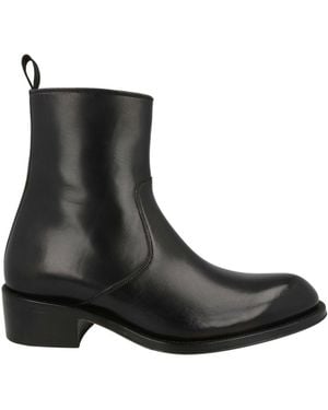 Brioni Vitello Roma Leather Boots - Black