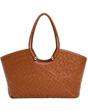 Twinset Twinset Braided-Handle Tote Bag - Brown