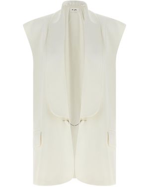 DI.LA3 PARI' Tuxedo Vest - White