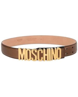 Moschino Cintura Con Logo - Natural